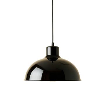 Slate Crest Pendant Light Suspended From One Plain Cable - Black (synthetic illustration; no displayed measurements)