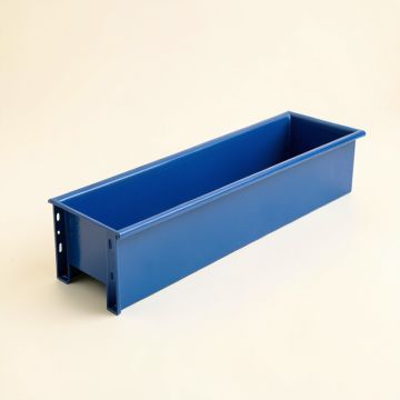 Spruce Bluff Empty Railing Planter With Integral Brackets - Blue (synthetic illustration; no displayed measurements)