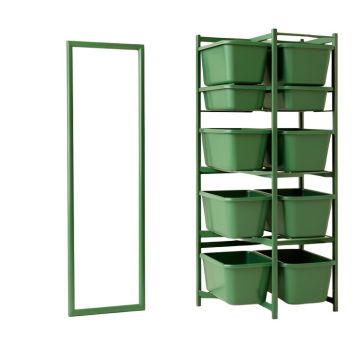 Olive Bluff Empty Vertical Garden Frame - Green