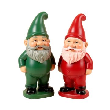 Garden Gnome 2 Piece Statue Set
