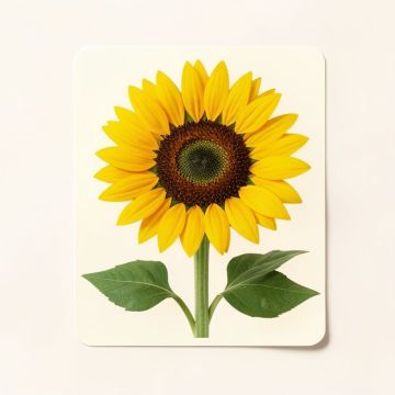Sunflower Wall Sticker (synthetic illustration; no displayed measurements)