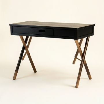 Cedar Bridge Writing Desk - Black (synthetic illustration; no displayed measurements)