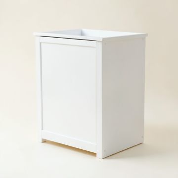 Summit Dale Freestanding Pull-Out Hamper Cabinet - White (synthetic illustration; no displayed measurements)