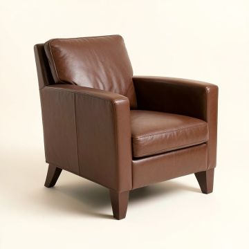 Vicki Upholstered Arm Chair In Brown (synthetic illustration; no displayed measurements)