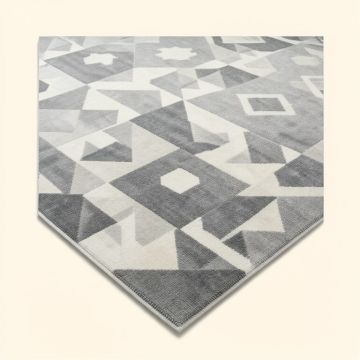Portland Geometric Gray Area Rug (synthetic illustration; no displayed measurements)