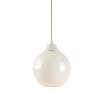 Elm Branch Pendant Light Suspended From One Plain Cable - White