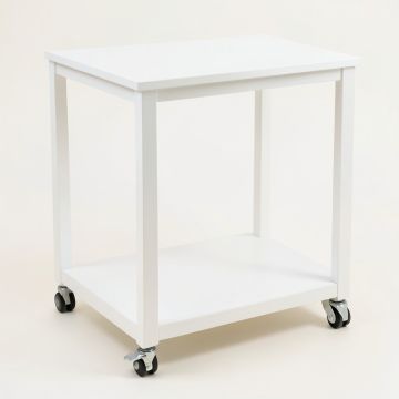 Birch Bend Empty Rolling Workshop Cart - White (synthetic illustration; no displayed measurements)