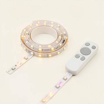 5M 5050 Rgb Smd Led Waterproof Flexible Strip 300 Leds + 44 Key Ir Remote (synthetic illustration; no displayed measurements)