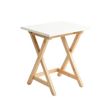 Elm Crest Compact Balcony Table - White
