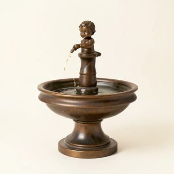 Bronze Boy Girl Drinking Fountain (synthetic illustration; no displayed measurements)
