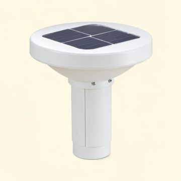 White Solar Powered Pathway Light (synthetic illustration; no displayed measurements)
