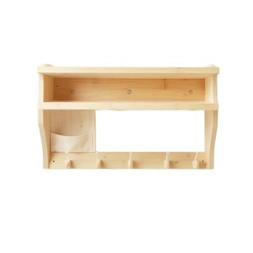 Birch Branch Wall-Mounted Entryway Organizer Shelf - Ivory