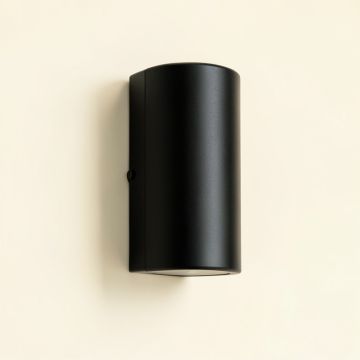 Hiers 1 - Light Dimmable Black Armed Sconce (synthetic illustration; no displayed measurements)