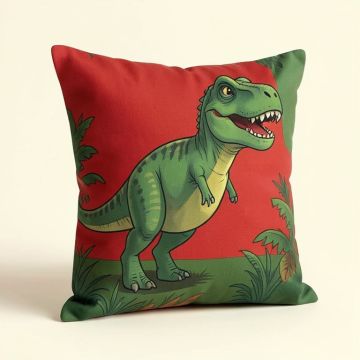 Dinosaur Cartoon Prehistoric Pillow Cover (synthetic illustration; no displayed measurements)