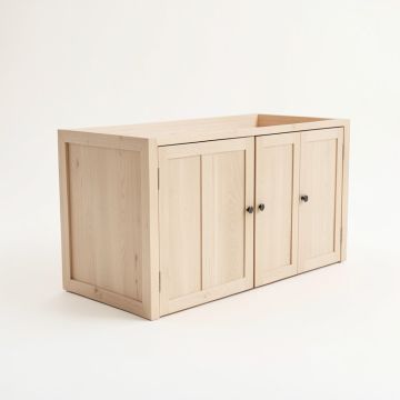 Laurel Falls Empty Furniture-Style Litter Enclosure - Beige (synthetic illustration; no displayed measurements)