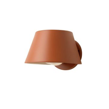 Laurel Bluff Wall Sconce Mounted On A Plain Wall - Terracotta