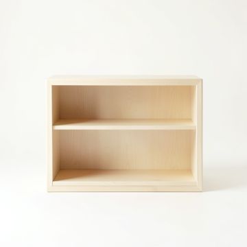 Shore Bend Low Bookcase - Ivory (synthetic illustration; no displayed measurements)
