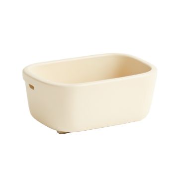 Wren Bluff Empty Railing Planter With Integral Brackets - Cream