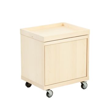 Oak Bridge Empty Rolling Workshop Cart - Ivory