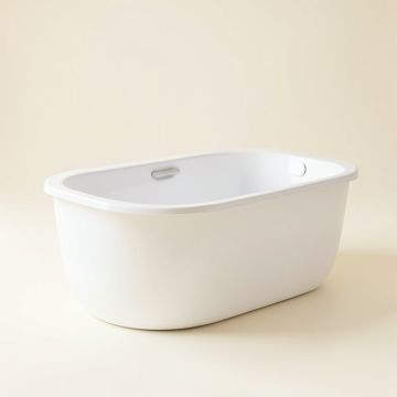 Carissa 60 '' X 32 '' Freestanding Soaking Bathtub (synthetic illustration; no displayed measurements)