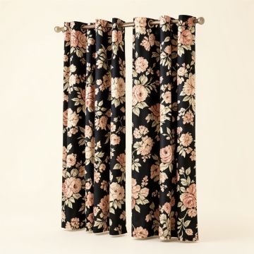 Turion Floral Blackout Thermal Grommet Curtain Panels (synthetic illustration; no displayed measurements)
