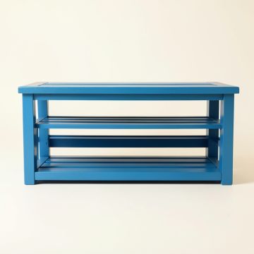 Dawn Bridge Shoe Storage Bench - Blue (synthetic illustration; no displayed measurements)
