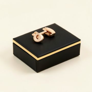 Rose Gold Plated Cufflinks Box (synthetic illustration; no displayed measurements)