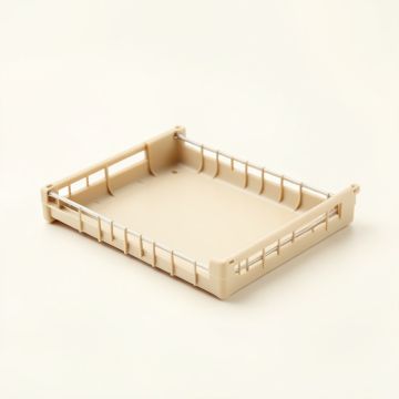 Vale Bend Empty Under-Desk Cable Tray - Beige (synthetic illustration; no displayed measurements)