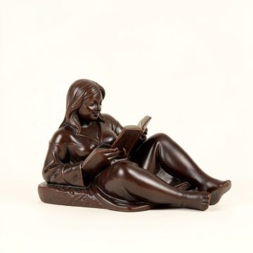 Hillhouse Girl Laying Reading A Book Statue (synthetic illustration; no displayed measurements)