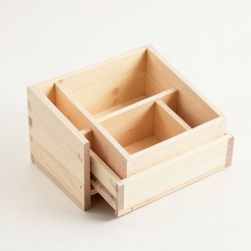 Cliff Branch Empty Coffee-Station Organizer - Ivory (synthetic illustration; no displayed measurements)