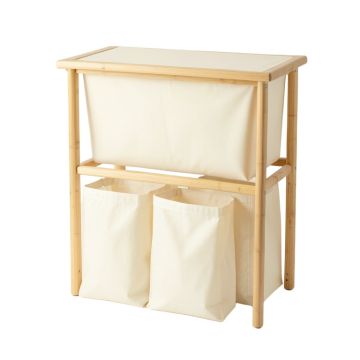 Shore Crossing Laundry Sorting Station With Plain Removable Bags - Cream