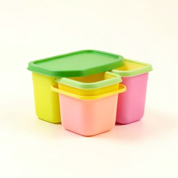 Small Plastic Kitchen Saver 3 Container Food Storage Set (synthetic illustration; no displayed measurements)