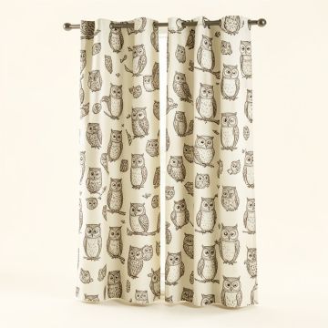 Alegre Owl 2 Panel Curtain Set (synthetic illustration; no displayed measurements)