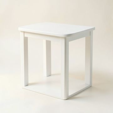 Lake Bridge Compact Balcony Table - White (synthetic illustration; no displayed measurements)