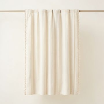 Elm Dell Shower Curtain Hanging Flat From A Plain Rod - Cream (synthetic illustration; no displayed measurements)