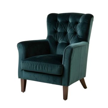 Steiner Tufted Velvet Upholstered King Louis Back Parsons Chair