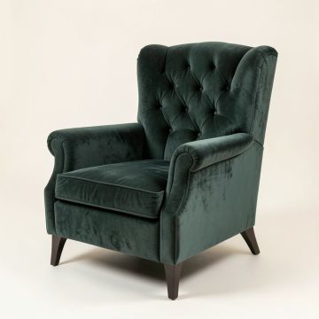 Dutton 25.5 '' Wide Tufted Wingback Chair (synthetic illustration; no displayed measurements)