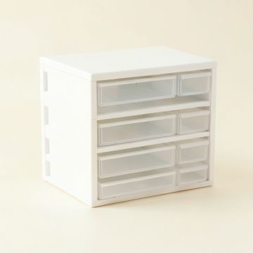 Sage Canyon Small-Parts Storage Drawer Cabinet - White (synthetic illustration; no displayed measurements)