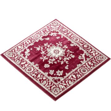 Fleisher Border Hand-Tufted Wool Magenta/White Area Rug (synthetic illustration; no displayed measurements)