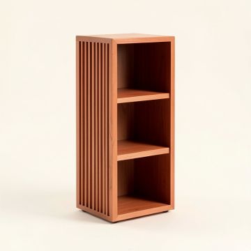 Clay Edge Narrow Cubby Tower - Terracotta (synthetic illustration; no displayed measurements)
