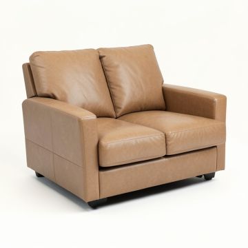 Coyer 57 '' Faux Leather Pillow Top Arm Reclining Loveseat (synthetic illustration; no displayed measurements)