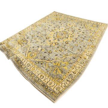 Hillsby Oriental Blue/Yellow/Gray Area Rug