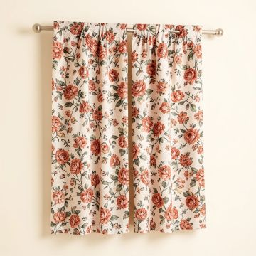 100 % Cotton Floral Room Darkening Thermal Rod Pocket Single Curtain Panel (synthetic illustration; no displayed measurements)