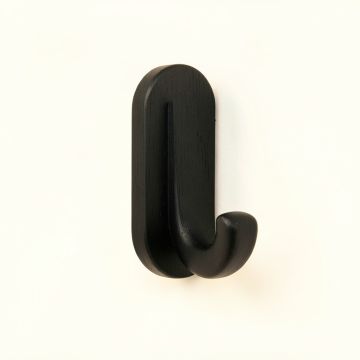 Lake Bend Wall-Mounted Robe Hook - Black (synthetic illustration; no displayed measurements)