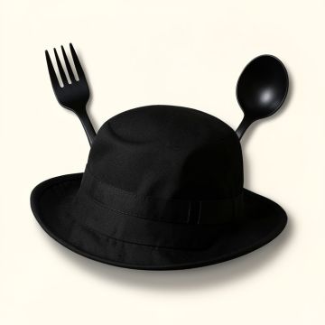 Henault Chef Hat With Fork And Spoon Wall Decal (synthetic illustration; no displayed measurements)