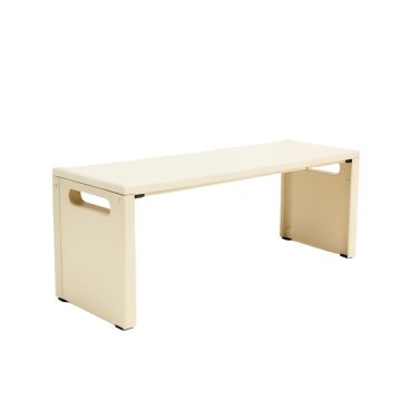 Linden Brook Narrow Outdoor Storage Bench - Ivory