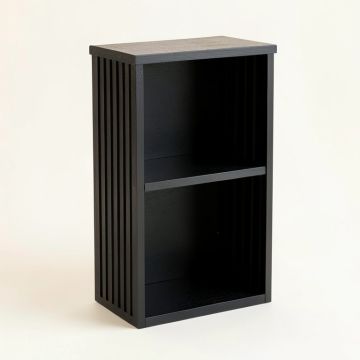 Bay Branch Narrow Cubby Tower - Black (synthetic illustration; no displayed measurements)