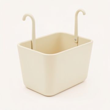 Cliff Branch Empty Railing Planter With Integral Brackets - Ivory (synthetic illustration; no displayed measurements)
