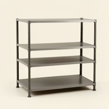 Ronni 25.4 '' H X 47.24 '' W X 11.6 '' D 4-Tier Multipurpose Wide Shelving Unit (synthetic illustration; no displayed measurements)