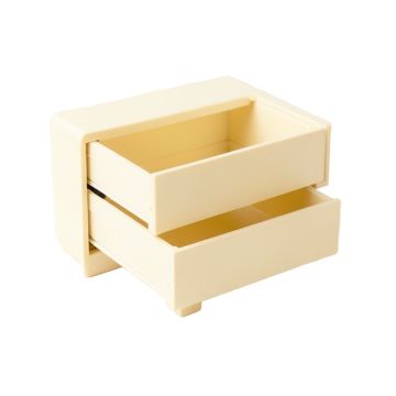 Stone Brook Small-Parts Storage Drawer Cabinet - Cream